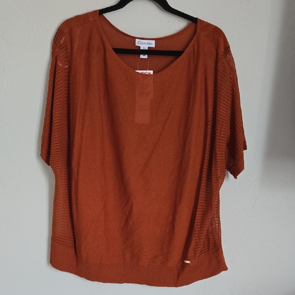 Calvin Klein Rust Knit Top